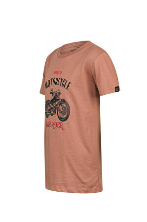 2AS Aja Çocuk Baskılı T-Shirt Kahve 212
