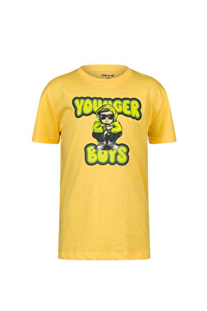 2AS Aja Çocuk Baskılı  T-Shirt Sarı 214