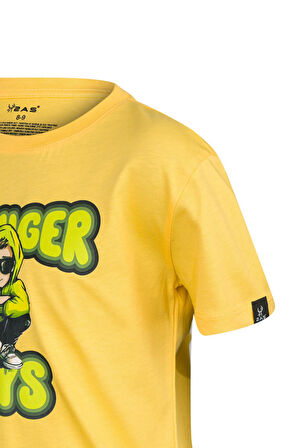 2AS Aja Çocuk Baskılı  T-Shirt Sarı 214