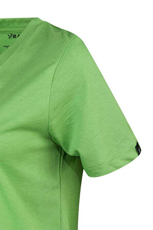 2AS ALONE BASKILI V YAKA KADIN T-SHİRT 404