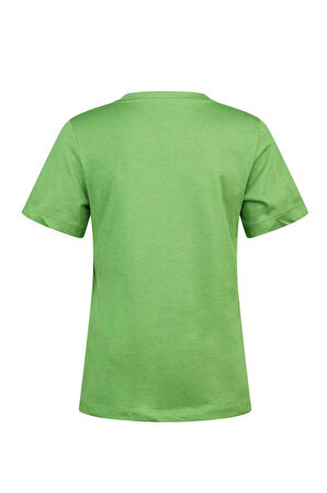 2AS ALONE BASKILI V YAKA KADIN T-SHİRT 404