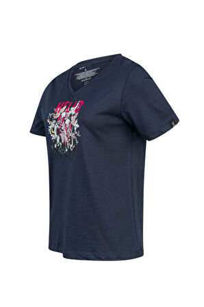 2AS ALONE BASKILI V YAKA KADIN T-SHİRT 402