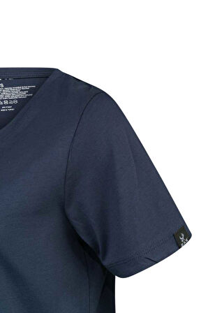 2AS ALONE BASKILI V YAKA KADIN T-SHİRT 402