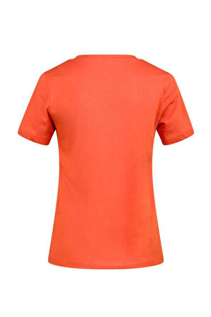 2AS ALONE BASKILI V YAKA KADIN T-SHİRT 403