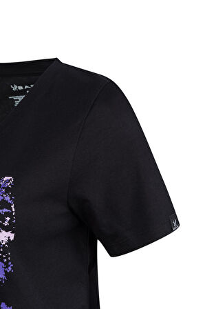 2AS Alone Baskılı V Yaka Kadın T-Shirt 405