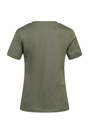 2AS ALONE BASKILI V YAKA KADIN T-SHİRT 402