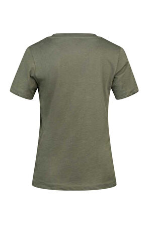 2AS ALONE BASKILI V YAKA KADIN T-SHİRT 403