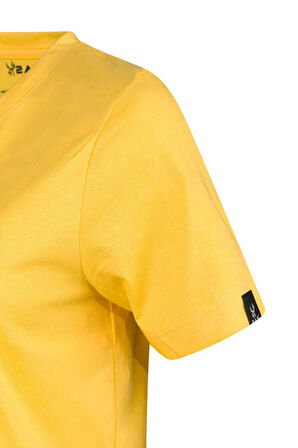 2AS ALONE BASKILI V YAKA KADIN T-SHİRT 413