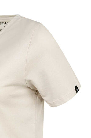 2AS ALONE BASKILI V YAKA KADIN T-SHİRT 402