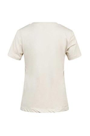 2AS ALONE BASKILI V YAKA KADIN T-SHİRT 402