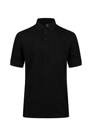 2AS Andy Erkek Polo Yaka Tişört Siyah