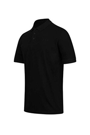 2AS Andy Erkek Polo Yaka Tişört Siyah