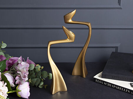 SWAN ŞAMDAN 11X6X30 CM ALTIN KÜÇÜK BOY - 1 ADET