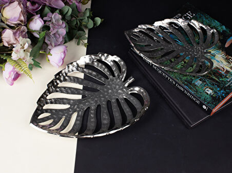 VERON 2LI TABAK SETI KROM 32X27X4 CM