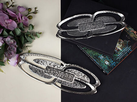 FESTIVE OVAL MEYVELIK SILVER 36X14 CM - KÜÇÜK BOY - 1 ADET