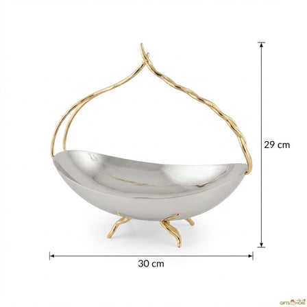 SEDEFLİ PASLANMAZ GONDOL SUNUM 30X18X30 CM