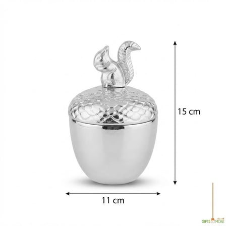 SİNCAP KAPAKLI SILVER DEKORATİF KUTU 15X15X17