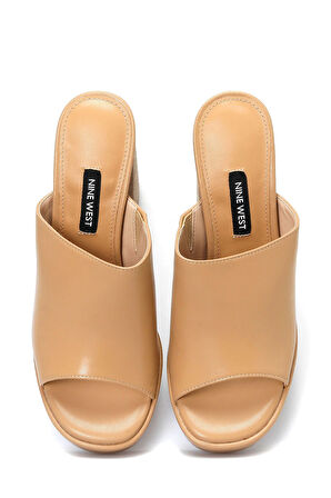 Canbe 4fx Taba Kadın Topuklu Terlik