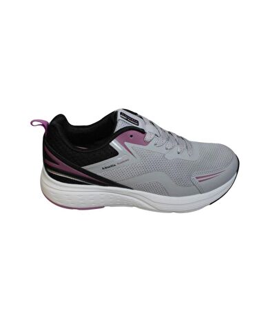 KİNETİX Kadın Beyaz Gri Runnıng Fileli Sneaker Spor Yürüyüş Ayakkabısı