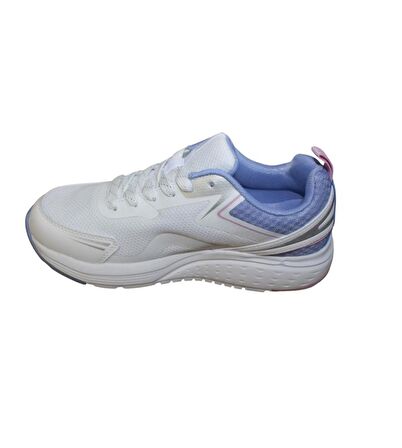 KİNETİX Kadın Beyaz Gri Runnıng Fileli Sneaker Spor Yürüyüş Ayakkabısı