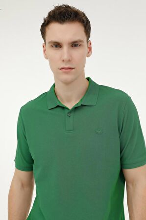 Lumberjack M-CT953 BASIC P.T-SH 4FX 101533534 Erkek Polo Yaka T-Shirt K.Yeşil S-XXL 