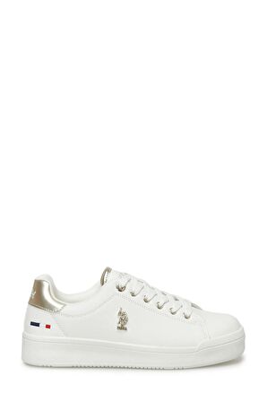 U.S. Polo Assn. 4P PELO 4FX Bej Kadın Sneaker Ayakkabı