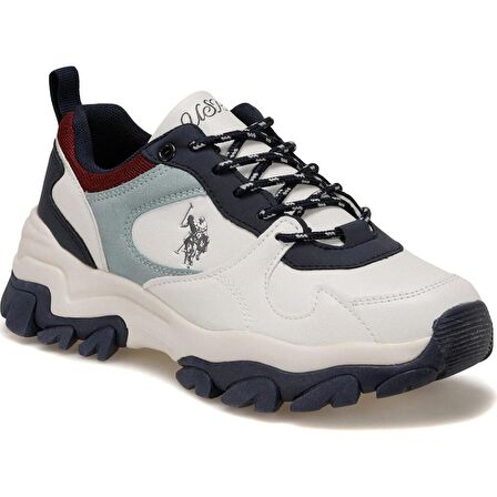 U.S.POLO ASSN.TRACKY 4FX BEYAZ MAVİ COMFORT CASUAL SPOR AYAKKABI