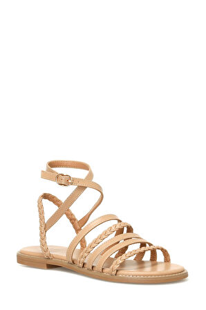 WEDDE 4FX Taba Kadın Düz Sandalet