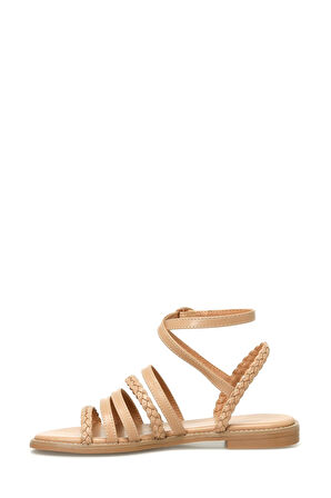 WEDDE 4FX Taba Kadın Düz Sandalet