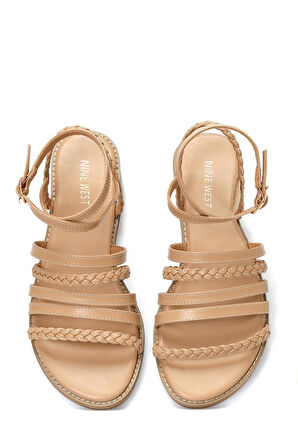 WEDDE 4FX Taba Kadın Düz Sandalet