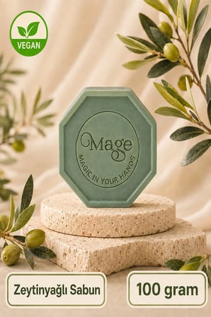 Mage Doğal Zeytinyağlı Sabun 100 gram 1 adet hediyelik kutuda