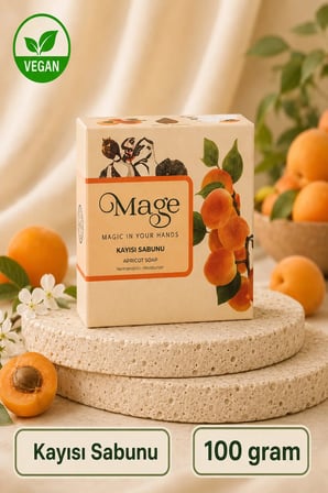 Mage Doğal Kayısı Sabunu 100 gram 1 adet hediyelik kutuda