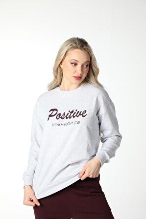 defy's KADIN BASKILI SWEAT KAR MELANJ - XL