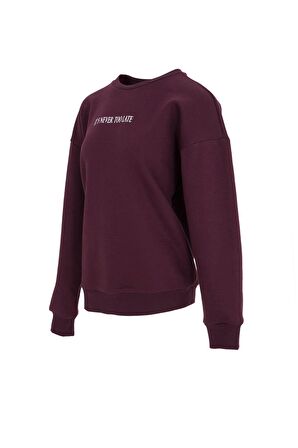 defy's KADIN BASKILI SWEATSHIRT MÜRDÜM - XL