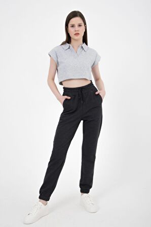 defy's KADIN JOGGER EŞOFMAN ALTI ANTRASİT - L