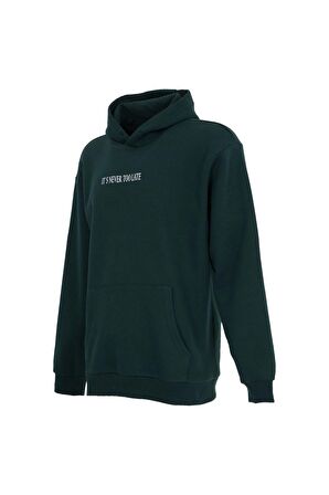 defy's ERKEK BASKILI KAPÜŞONLU SWEATSHIRT YEŞİL - S