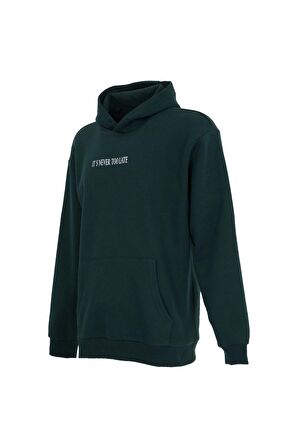 defy's ERKEK BASKILI KAPÜŞONLU SWEATSHIRT YEŞİL - XL