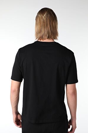 ERKEK KISA KOLLU BİSİKLET YAKA TİŞÖRT SİYAH - XXL