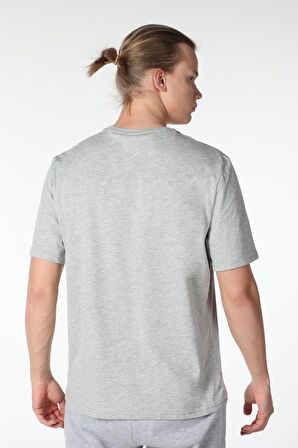 ERKEK KISA KOLLU BİSİKLET YAKA TİŞÖRT GRİ - S