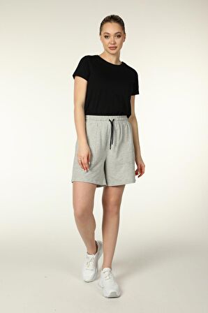 defy's KADIN ŞORT GRİ MELANJ - XS
