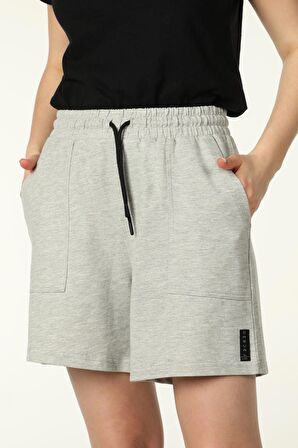 defy's KADIN ŞORT GRİ MELANJ - XS