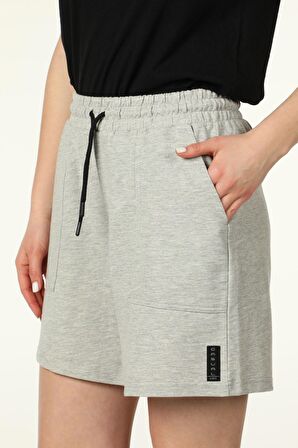 defy's KADIN ŞORT GRİ MELANJ - XS