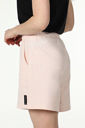 defy's KADIN ŞORT PEMBE MELANJ - XS