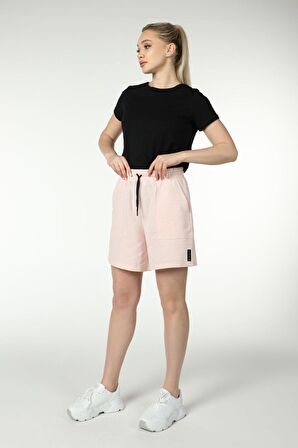 defy's KADIN ŞORT PEMBE MELANJ - XL