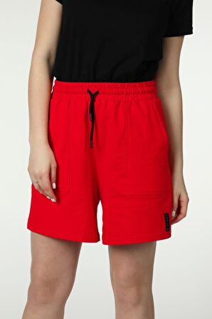 defy's KADIN ŞORT KIRMIZI - XL