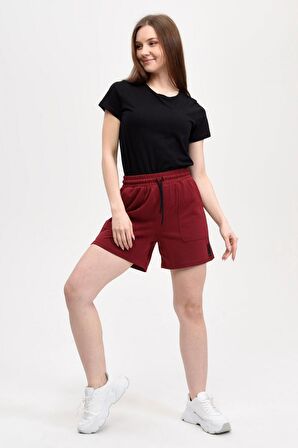 defy's KADIN ŞORT BORDO - L