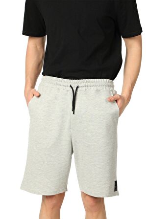 defy's ERKEK ŞORT GRİ MELANJ - XL