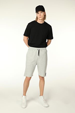 defy's ERKEK ŞORT GRİ MELANJ - XL