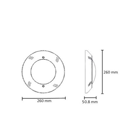 Mega Pool RGB Led ( Osram ) 4 Kablolu Sıva Üstü Havuz Aydınlatma Lambası-Flat Type Led Lights-ToptancıyızBiz