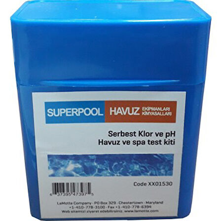 Superpool Haplı Ph-Cl Test Kiti-pH and Cl Test Kit-Tablet-ToptancıyızBiz